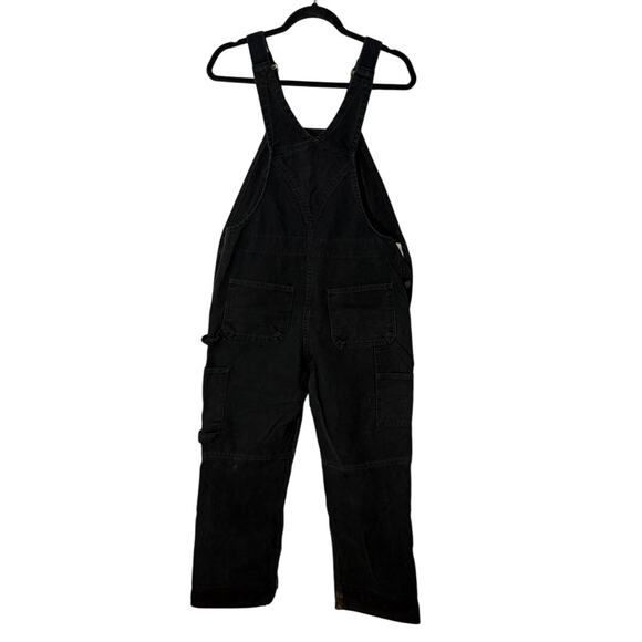 Carhartt Duck Bib Overalls Black Size Small - Picture 2 of 9